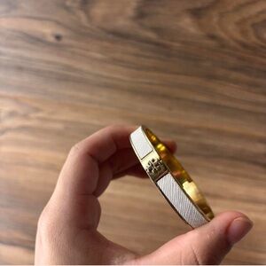 Gold and White Wearable Tory Burch